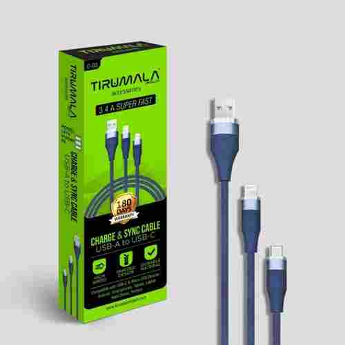 Tirumala Fast Charging Data Cable 3.4A