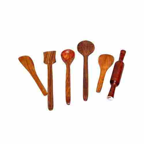 Plain Brown Polished Wooden Cutlery