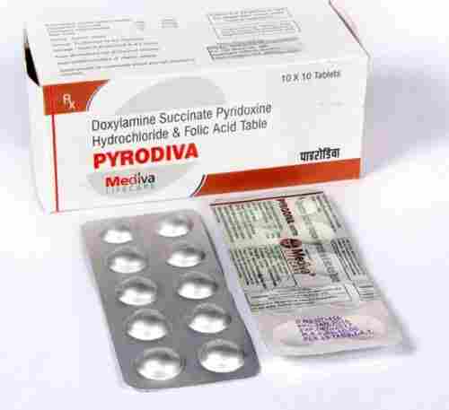 Doxylamine Succinate Pyridoxine Hydrochloride And Folic Acid Tablets