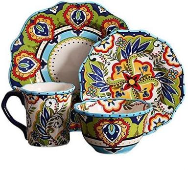 Ceramic Hand Painted Colorful Design Tableware Set