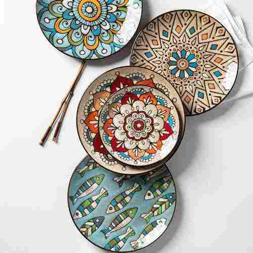 Hand Painted Colorful Design Tableware Set