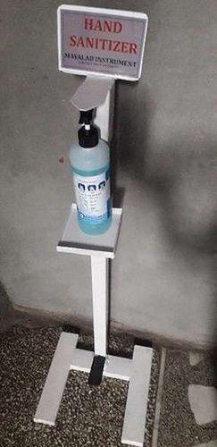 White Foot Operated Hand Sanitizer Stand