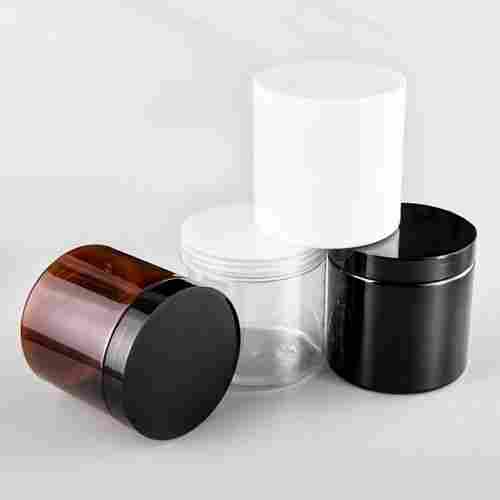 Empty Food Material Plastic Cosmetic Jar with Screw Top Lids 