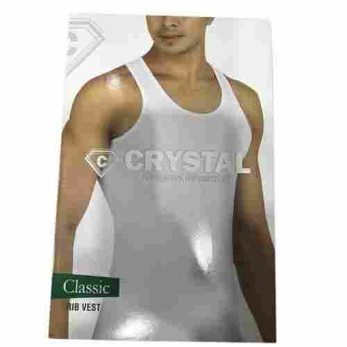 Mens Crystal Classic Rib Cotton Vest