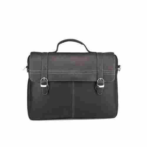 Black Leather Laptop Office Bags