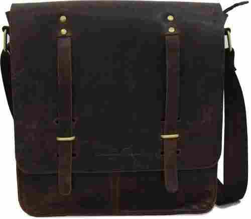 Strap Closure Leather Messenger Bags