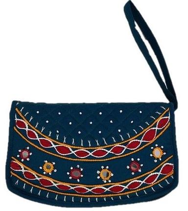 Womens Banjara Traditional Cotton Handmade Clutch With Mobile Pouch Height: 12  Centimeter (Cm)
