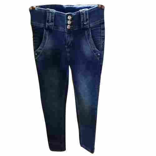Ladies High Waist Blue Denim Jeans
