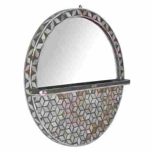 Mother Of Pearl Round Glass Frame