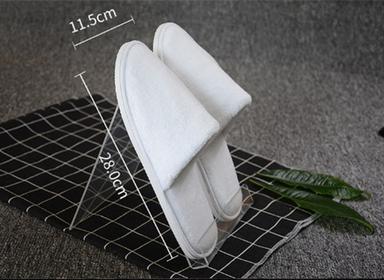 Fabric White Color Bedroom Slipper