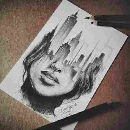 Paper Pencil Sketch Painting