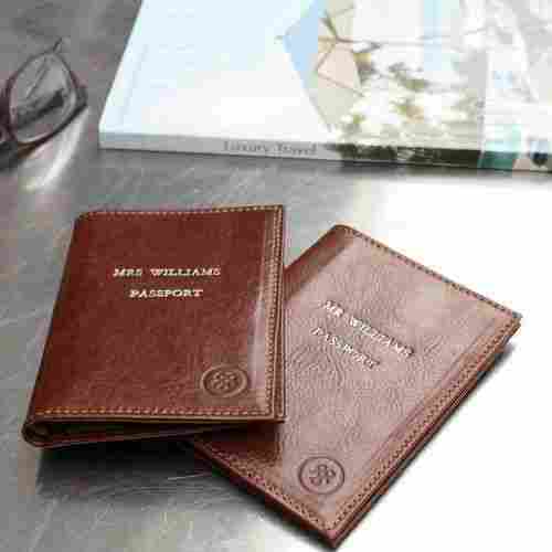 Brown Leather Passport Holder