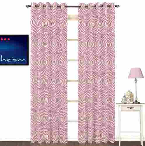 Pink Printed Fabio Door Curtains