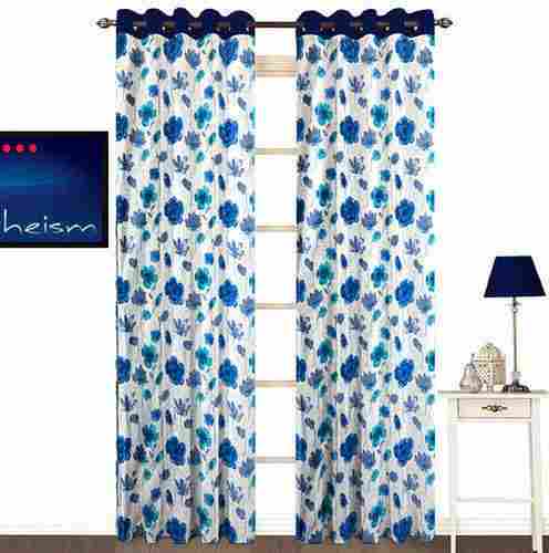 Floral Eyelet Polyester Door Curtain Set 