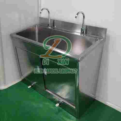 Stainless Steel Foot Pedal And Knee Operated Hospital Hand Washing Sink
