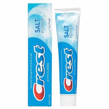 Crest Active Fluoride Salt Power Icy Fresh Toothpaste - 125 Ml Soft On Gums