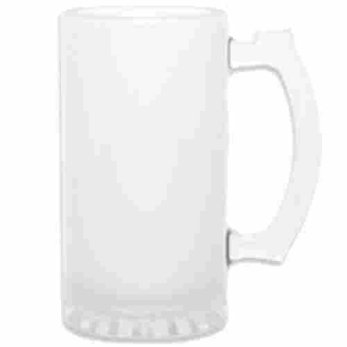 White Mug Clear Glass 15oz