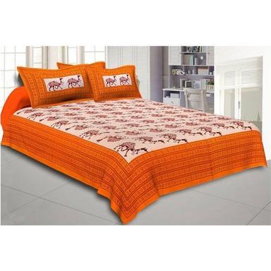 Multicoor Sanganeri Printed Double Bedsheet