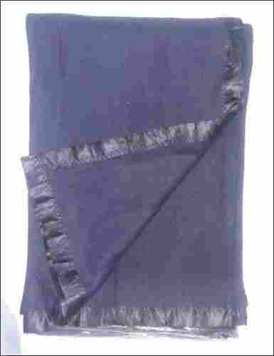 Navy Blue Plain Woolen Blanket