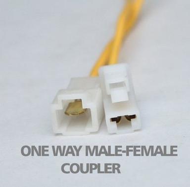 White One Way Male-Female Coupler