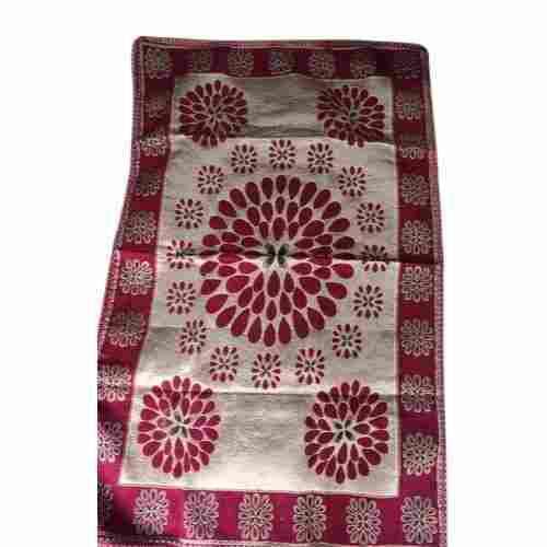 Cotton Red Printed Table Cover