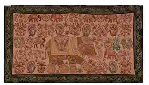 Indian Elephant Embroidered Table Cover