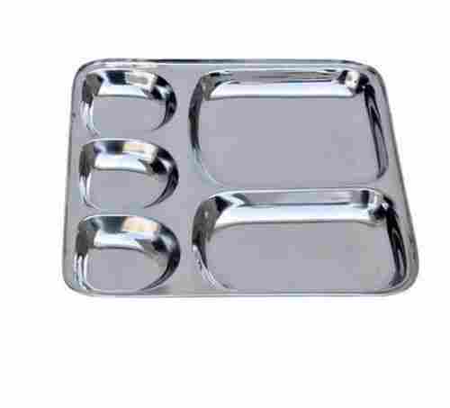 Stainless Steel 5 Compartment Plates