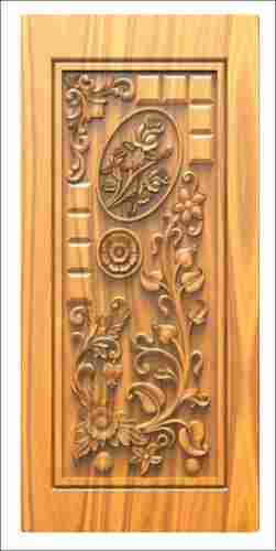 Floral Design Teak Wooden Carved Door