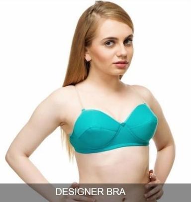 Various Ladies Plain Non Wired Bra With Transparent Straps