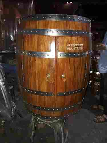Rust Proof Wooden Barrel Storage Cabinet