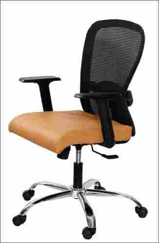 Techno Net Medium Back Orange Seat With Adjustable Handle Mesh Office Chair