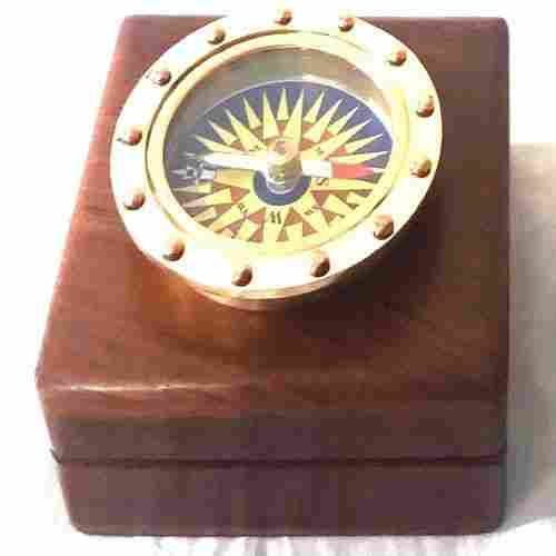 Brass Finish Antique Compass