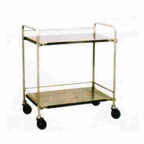 Silver Stainless Steel Instrument Trolley