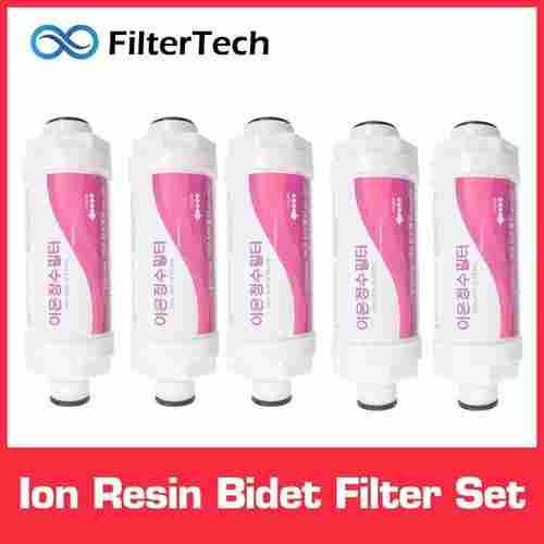 FilterTech 5PC Bidet Ion Resin Filter Replacement Set 15MM