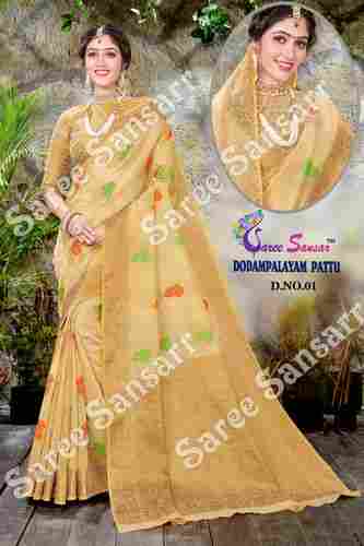 Cottan Saree with Eye Catching Look