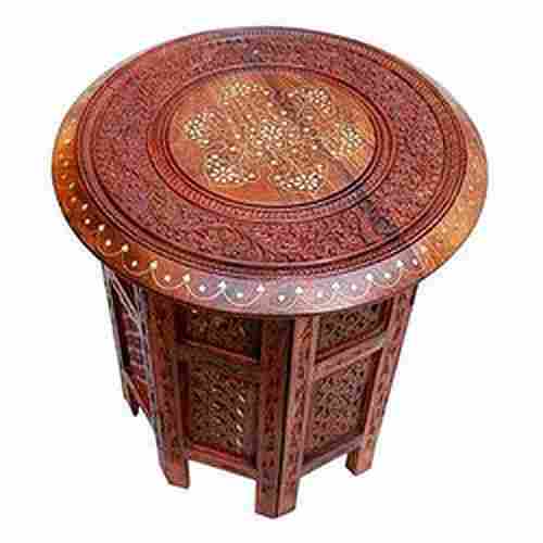 Round Decorative Wooden Table