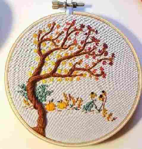 Round Shape Embroidery Wall Hangings
