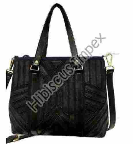 Black Color Ladies Leather Shoulder Bags