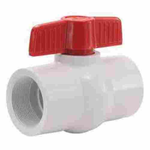 Red and White PVC Ball Valve