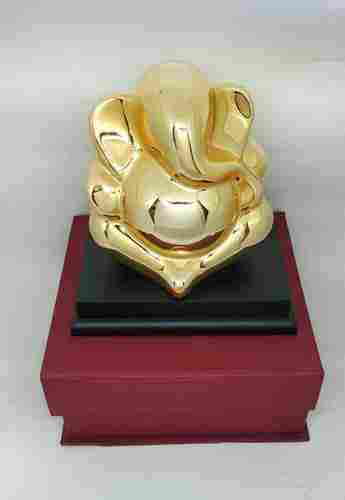 Ceramic Gold Ganesha Idols