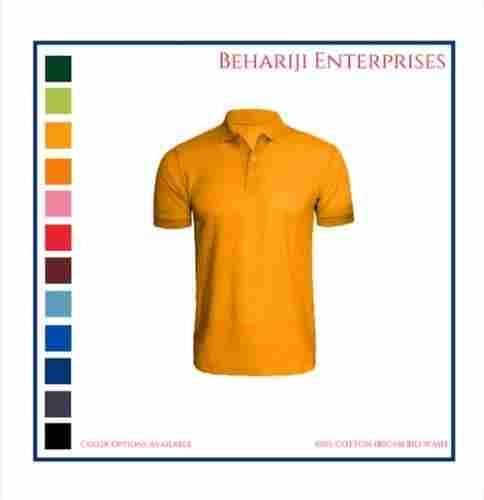 Mens Medium Orange Polo T-Shirt