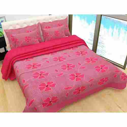 Pink Printed Bed Sheet Set