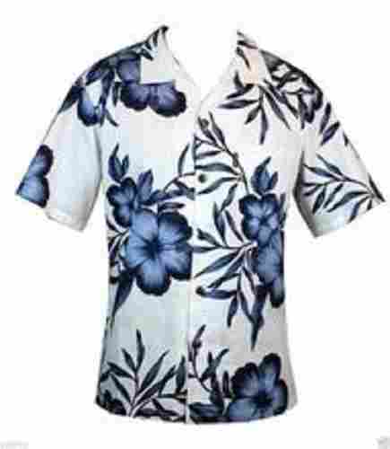 Short Sleeve Floral Design Shirt