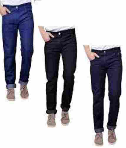 Plain Design Mens Cotton Jeans