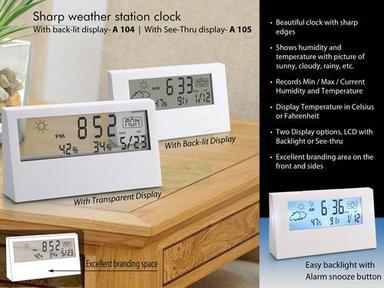 Multi Color A-104 Sharp Weather Station Clock