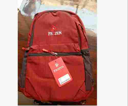 Red Nylon School Backpack