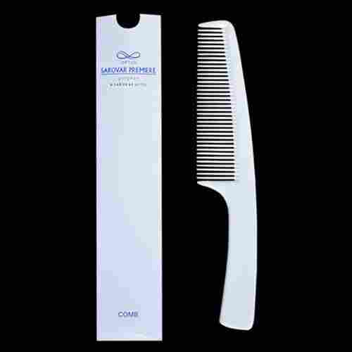White Plastic Hair Comb