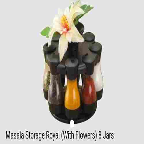National Masala Storage Royal with Flowers 8 Jars