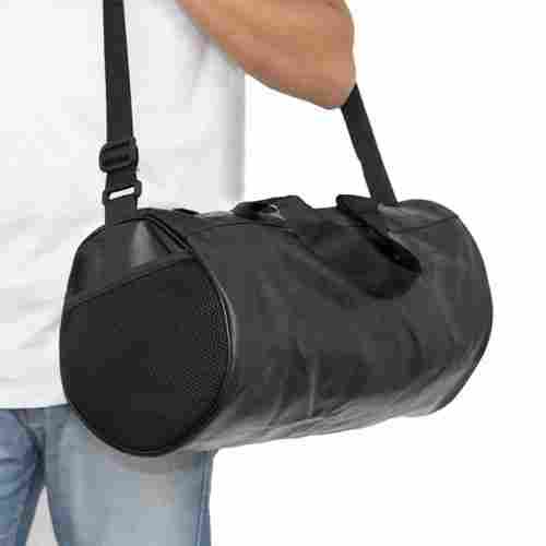 Lionbone Faux Leather Duffle Bag With Trendy Design Black
