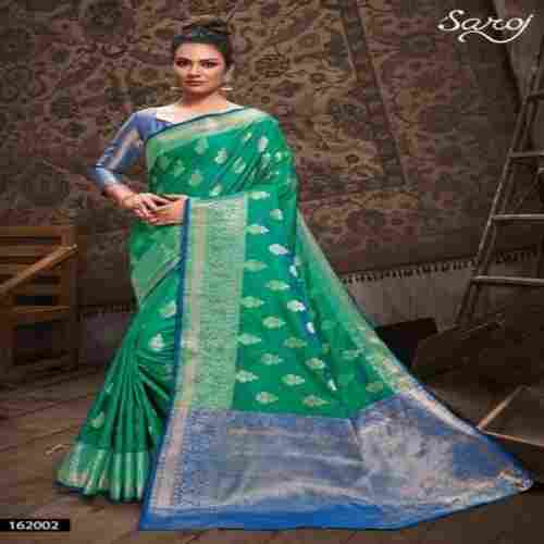Banarasi Silk Designer Jacquard Saree With Blouse Piece